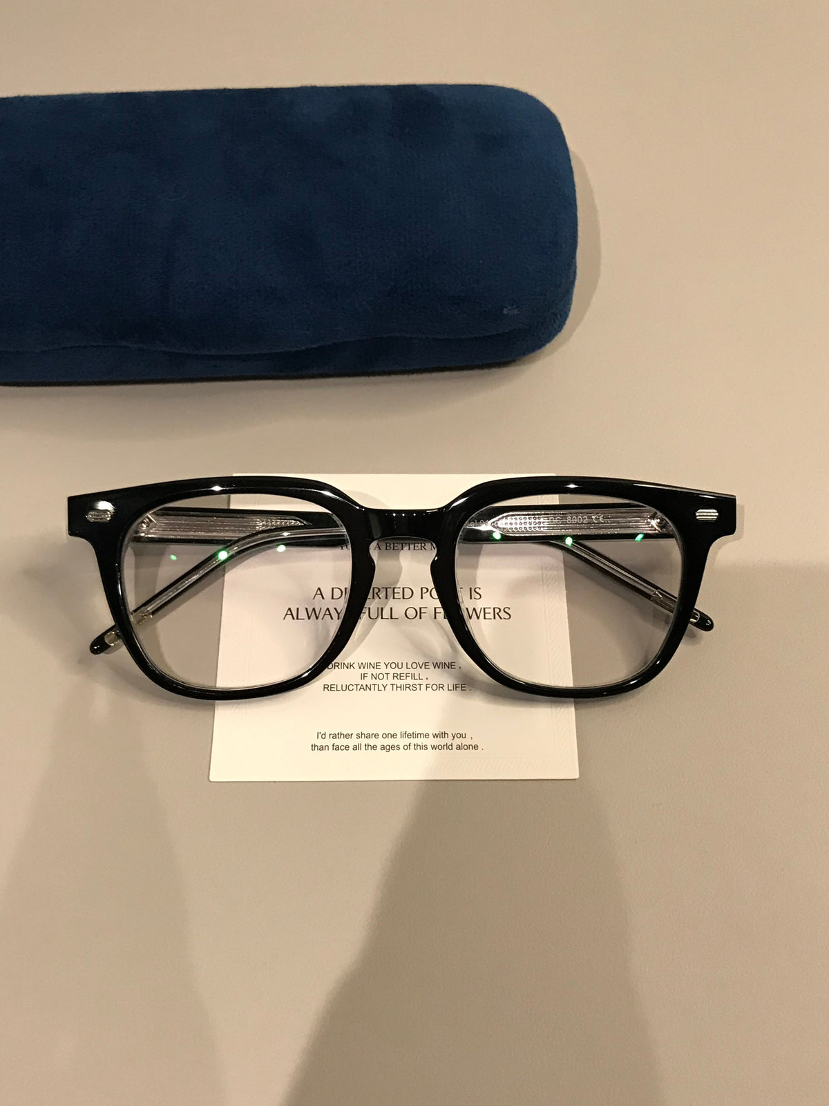 
Montura de gafas rectangular de  borde grueso para hombre, negra - Imagen 3