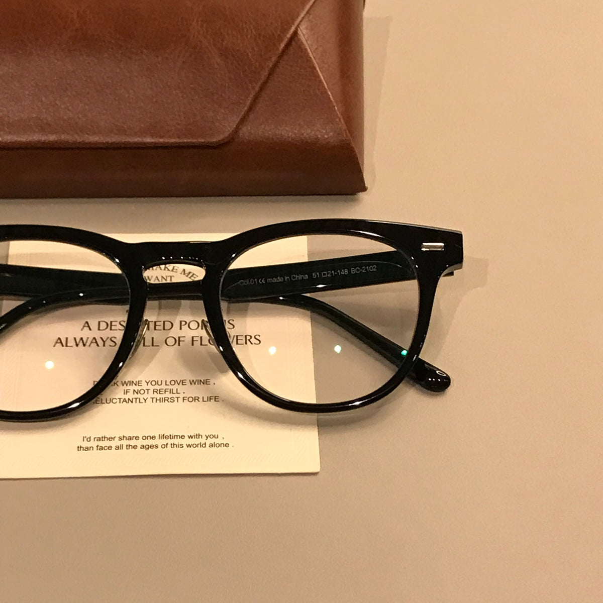 
Montura de gafas cuadrada extragrande para hombre con frente grueso, negra - Imagen 4