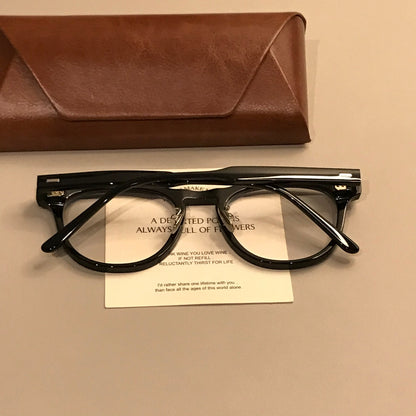 
Montura de gafas cuadrada extragrande para hombre con frente grueso, negra - Imagen 5