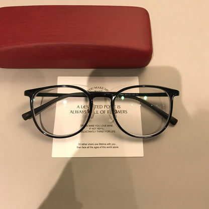 
Monturas de gafas cuadradas con bordes finos y puente curvo, negras - Imagen 4