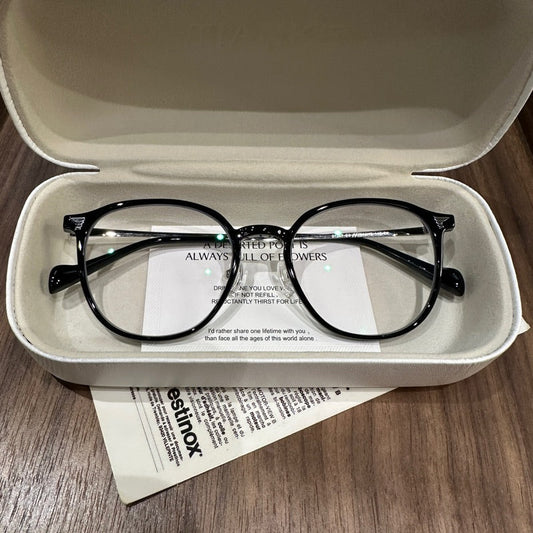 Montura de gafas redondas clásicas con puente estilo cerradura, cinco colores de montura