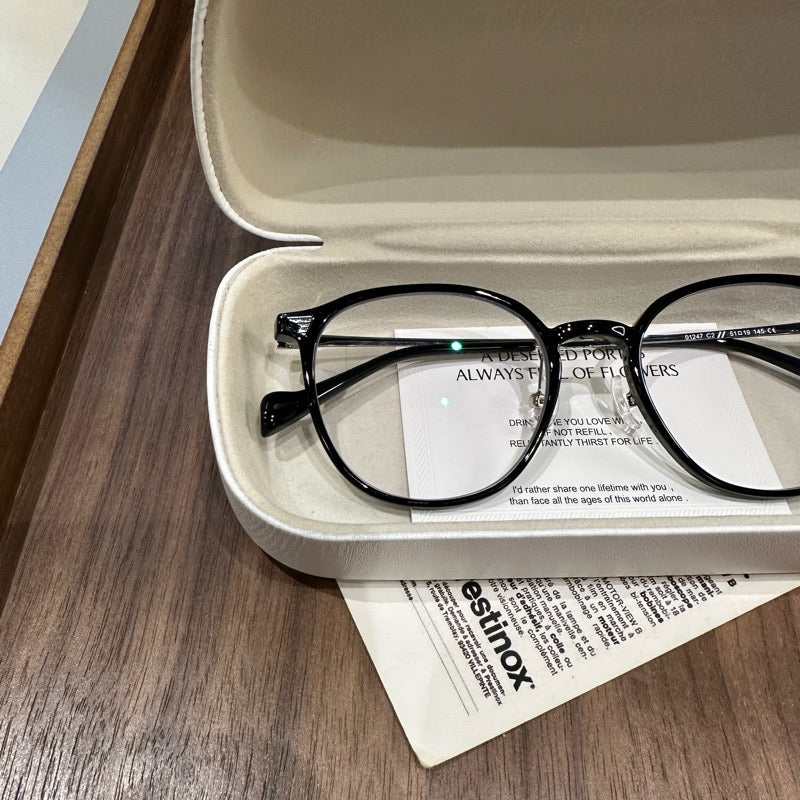 
Montura de gafas redondas clásicas con puente estilo cerradura, cinco colores de montura