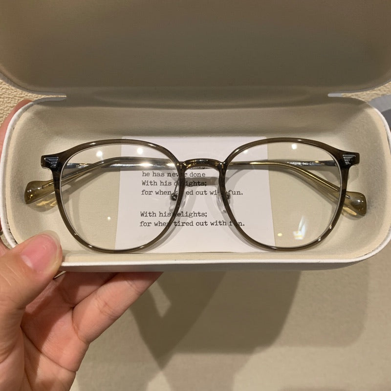 
Montura de gafas redondas clásicas con puente estilo cerradura, cinco colores de montura