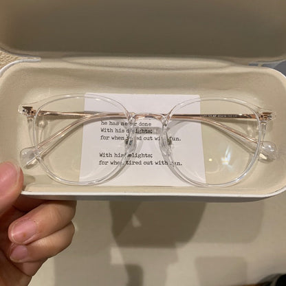 
Montura de gafas redondas clásicas con puente estilo cerradura, cinco colores de montura - Imagen 6