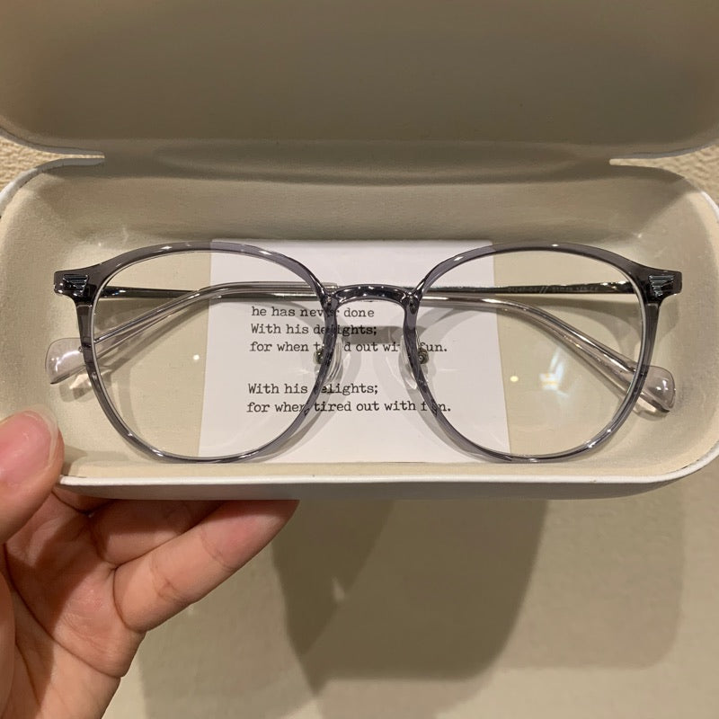 
Montura de gafas redondas clásicas con puente estilo cerradura, cinco colores de montura