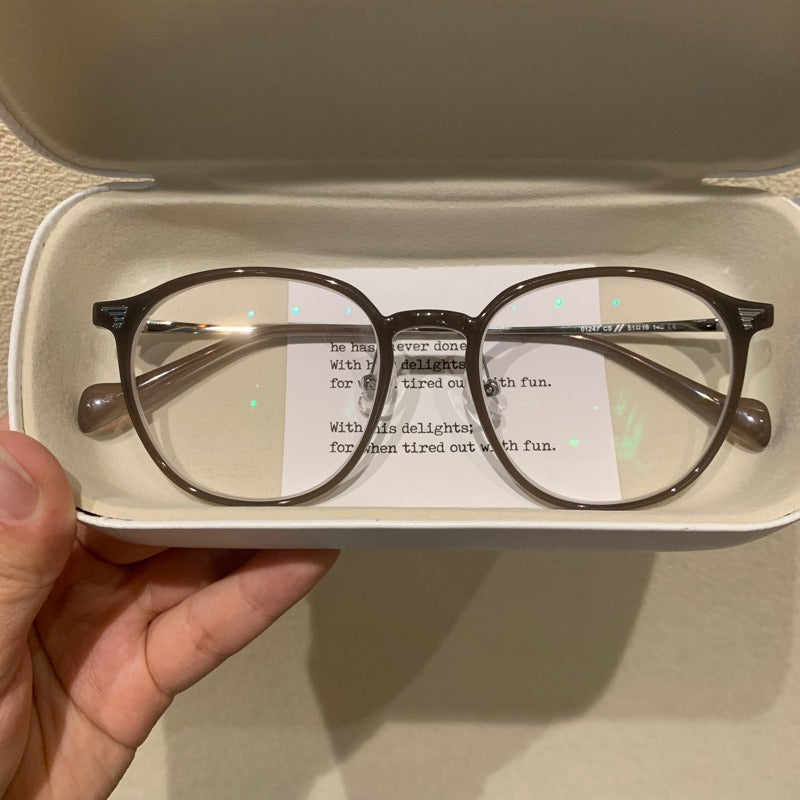 
Montura de gafas redondas clásicas con puente estilo cerradura, cinco colores de montura - Imagen 9
