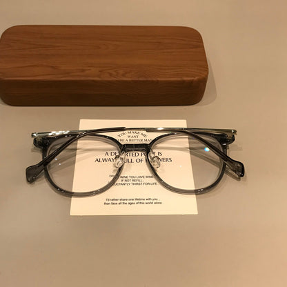 
Monturas de gafas TR90 con frente redondeado, negro, gris, marrón latte o negro/plata - Imagen 9