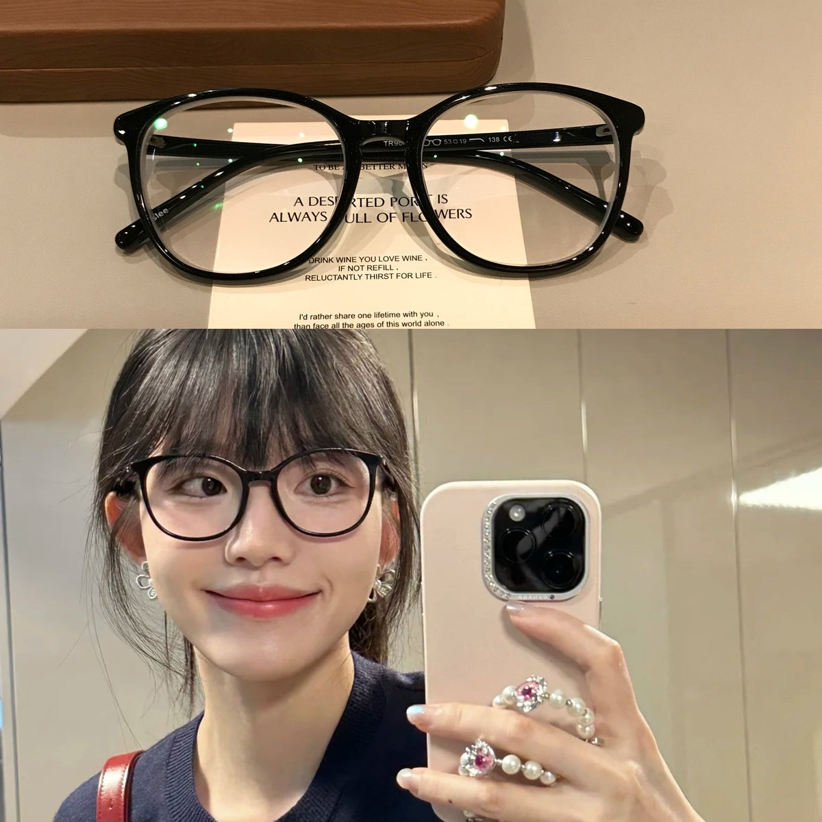 
Monturas de gafas cuadradas redondeadas con varillas delgadas y detalles en las esquinas, cinco colores - Imagen 3