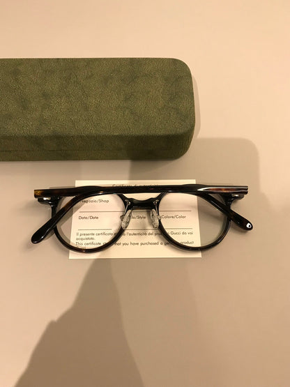 
Monturas de gafas redondas compactas estilo Boston, carey, negro  o marrón té transparente - Imagen 3