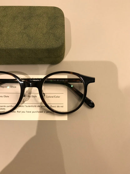 
Monturas de gafas redondas compactas estilo Boston, carey, negro  o marrón té transparente - Imagen 5