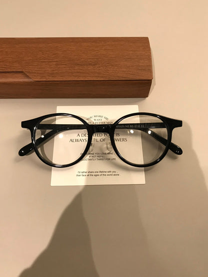 
Monturas de gafas redondas compactas estilo Boston, carey, negro  o marrón té transparente - Imagen 7