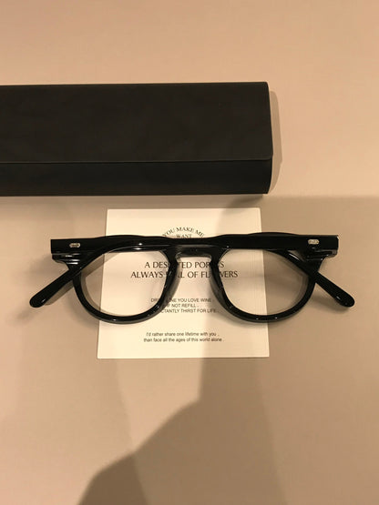 
Montura de gafas redonda retro con borde superior ancho, carey o negro brillante - Imagen 7