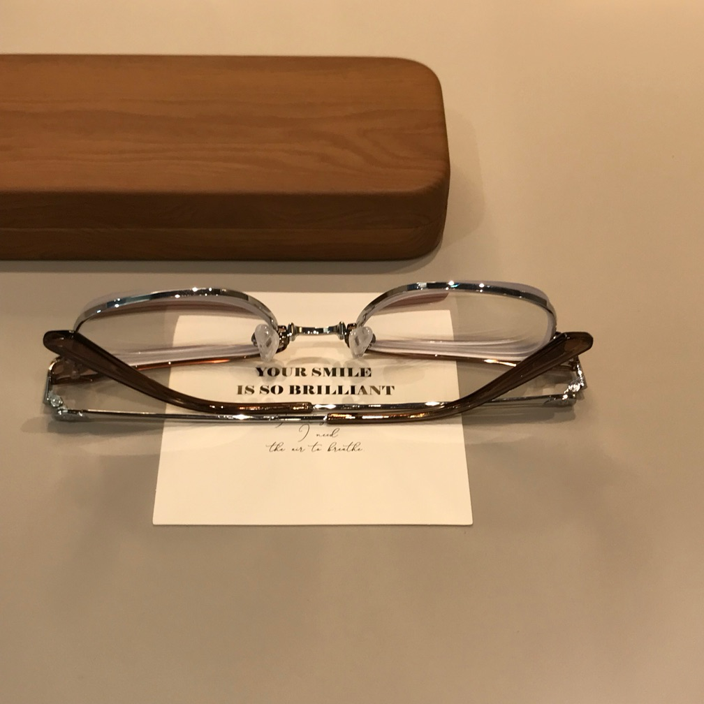 
Monturas de gafas Browline para hombre con frente rectangular, negro/plateado o marrón té frío