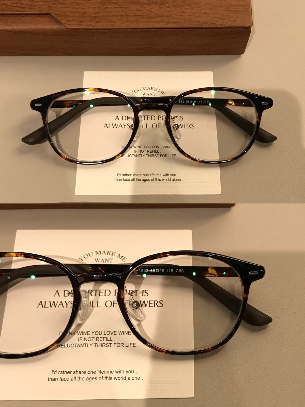 
Monturas de gafas retro compactas con frente cuadrado redondeado, en carey o negro - Imagen 2