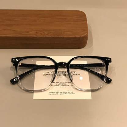 
Montura de gafas cuadrada extragrande para hombre con acabado degradado, negro