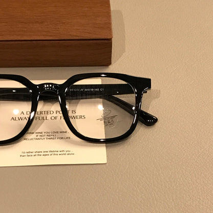 
Montura de gafas cuadrada extragrande para hombre con bordes gruesos mate, negra - Imagen 6