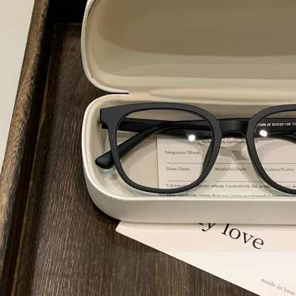 
Montura de gafas cuadrada extragrande para hombre con bordes gruesos mate, negra - Imagen 9