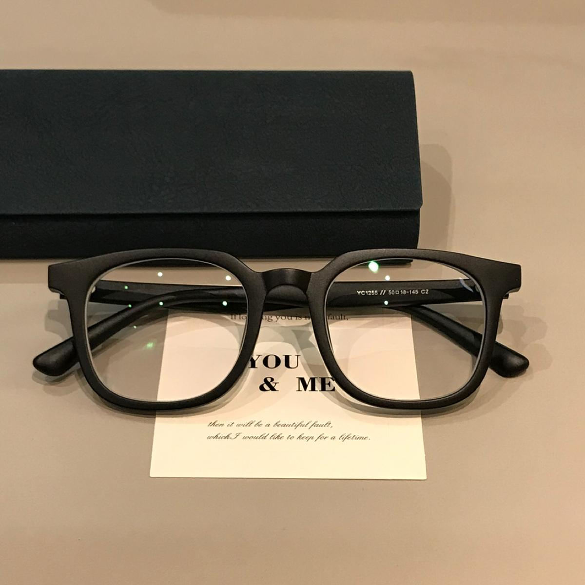 
Montura de gafas cuadrada extragrande para hombre con bordes gruesos mate, negra