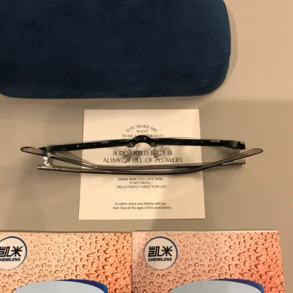
Monturas de gafas cuadradas redondeadas para hombre con perfil fino, negras - Imagen 5