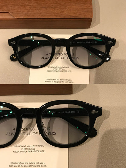 
Monturas de gafas ovaladas estilo Boston para hombre con aros gruesos, negro o carey - Imagen 7