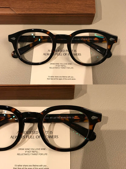 
Monturas de gafas ovaladas estilo Boston para hombre con aros gruesos, negro o carey - Imagen 8